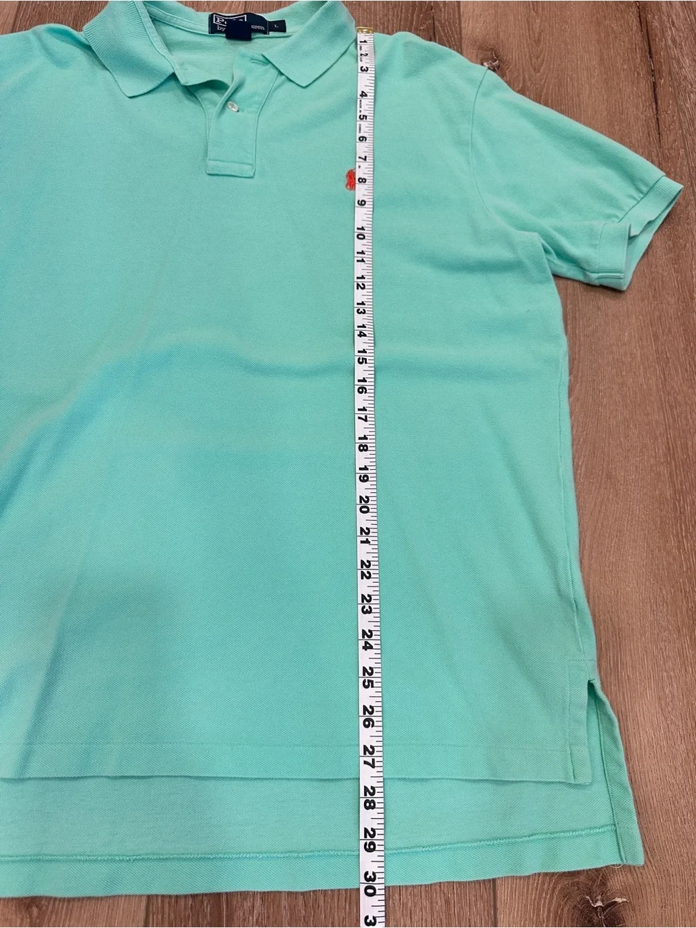 Polo Ralph Lauren Sea Foam Green Polo Shirt Men's Size L Orange Pony Logo